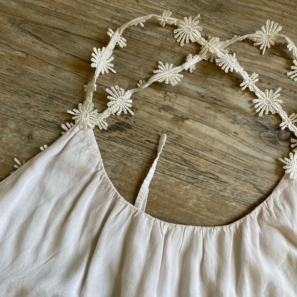 Loose Tank with Floral Straps - Picture 2 of 5